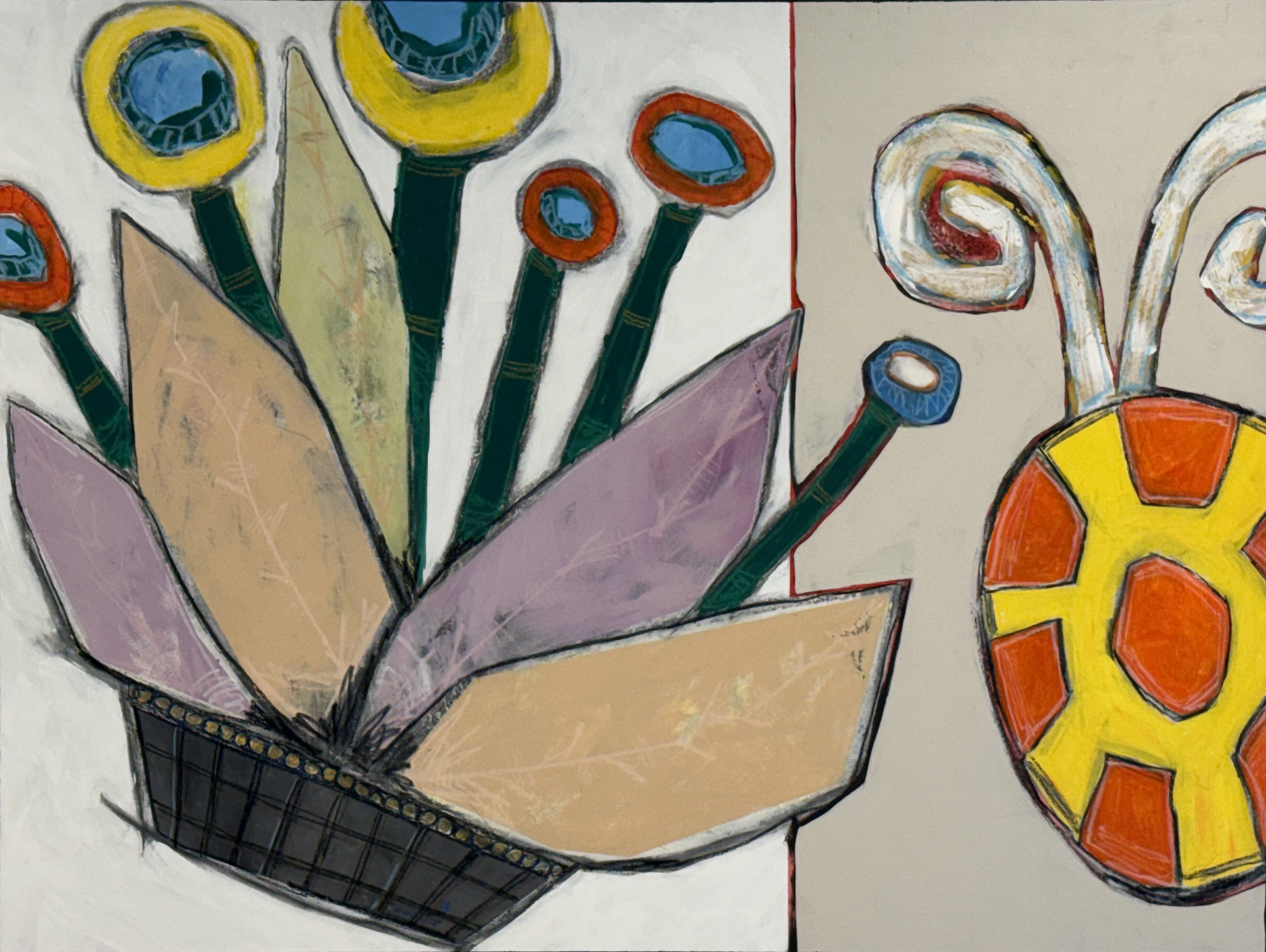 Bee and Pot, 36 x 48 in.