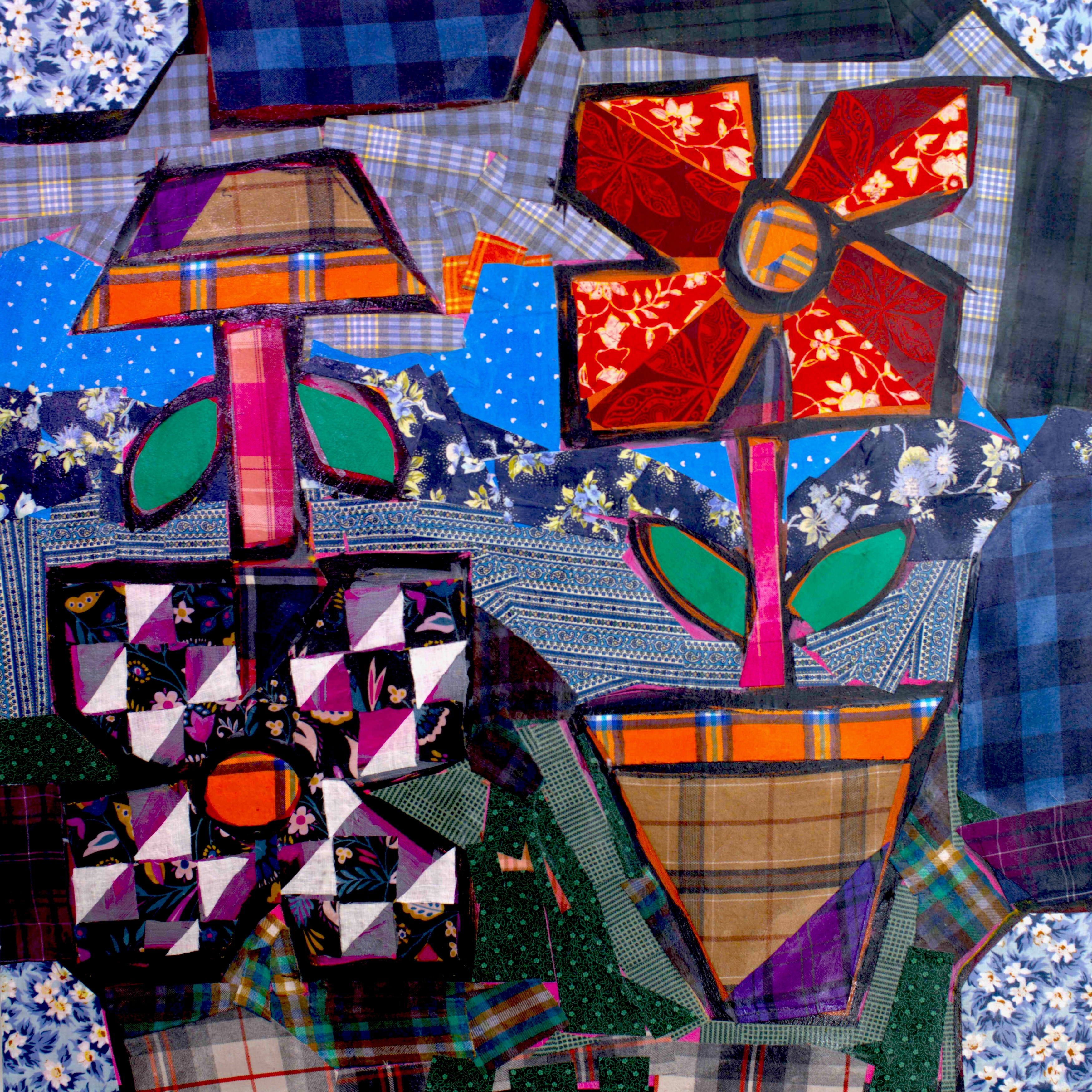 What She Made: Flower Pots No. 24, 30 × 30 in.